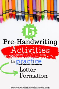 pre-handwriting activities