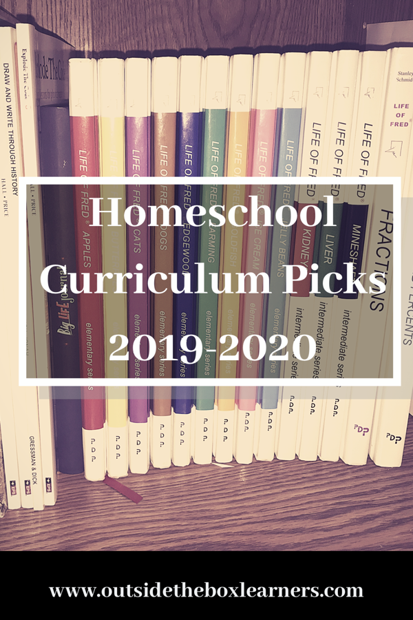 Homeschool Curriculum Picks 2019-2020