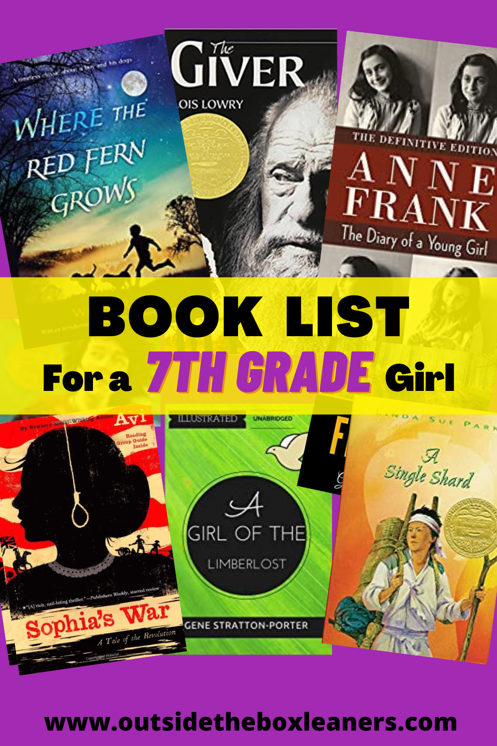 Book List 7th Grade Girl Outside the Box Learners