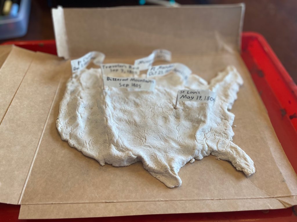 Lewis and Clark Salt Dough Map