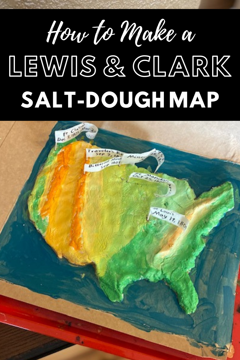 Lewis and Clark Salt-Dough Map